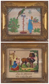 Two Pieces of Pictorial Beadwo