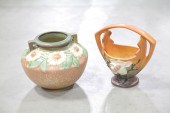 TWO PIECES OF ROSEVILLE POTTER