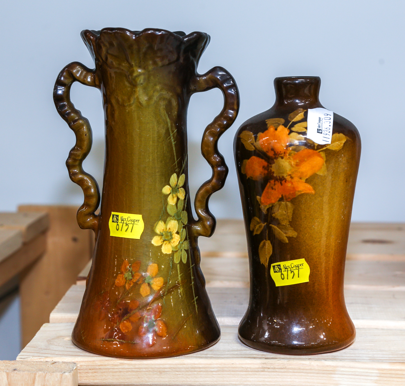 TWO PIECES OF ROSEVILLE "ROZANE"