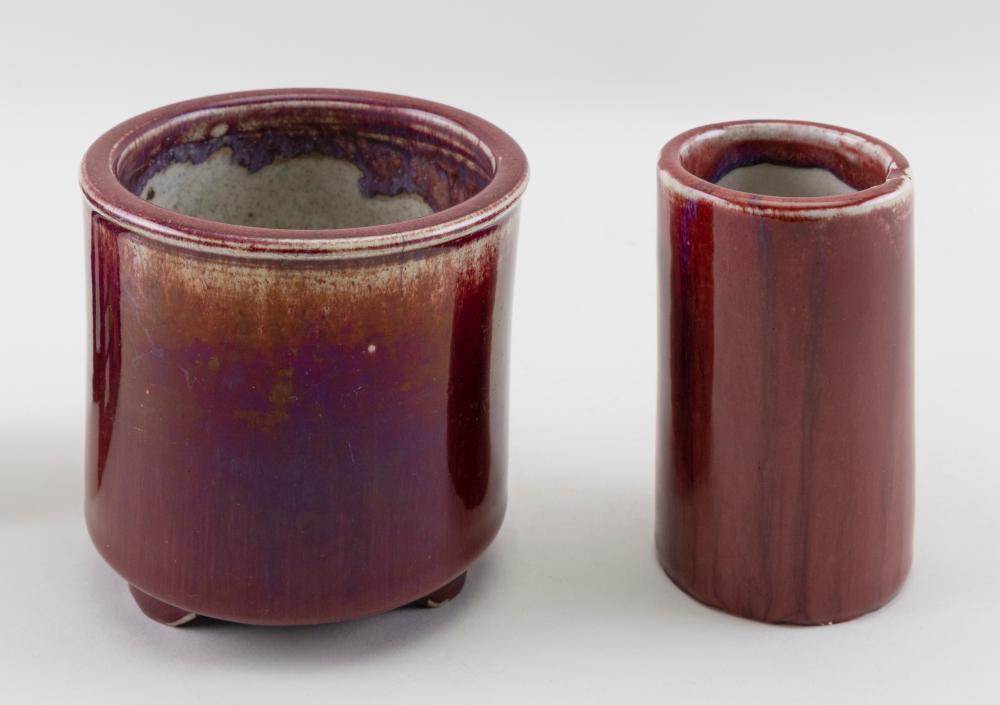 TWO PIECES OF SANG DE BOEUF