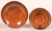TWO PIECES OF SHOONER REDWARE