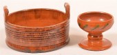 TWO PIECES OF SHOONER REDWARE