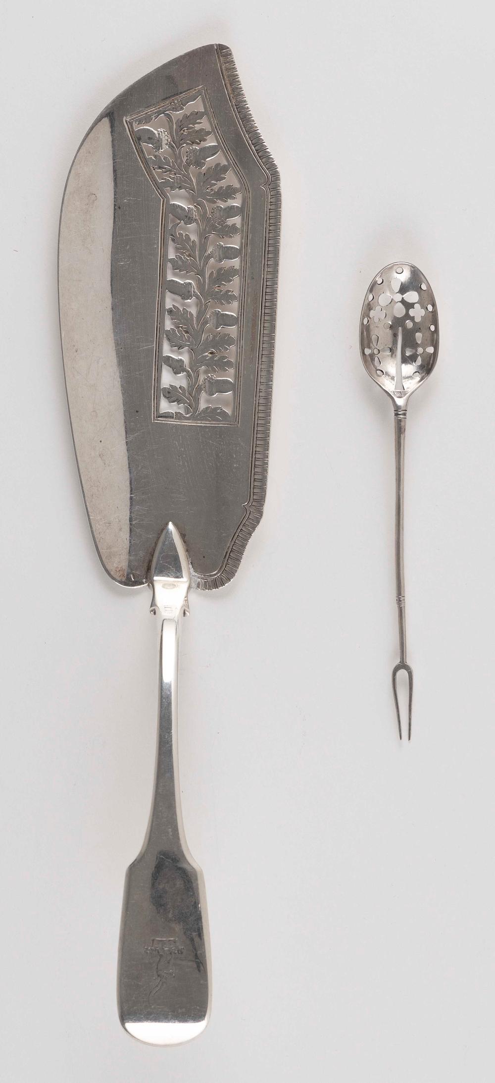 TWO PIECES OF SILVER FLATWARE