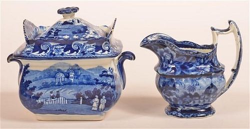 TWO PIECES OF STAFFORDSHIRE BLUE