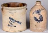 TWO PIECES OF STONEWARE, 19TH