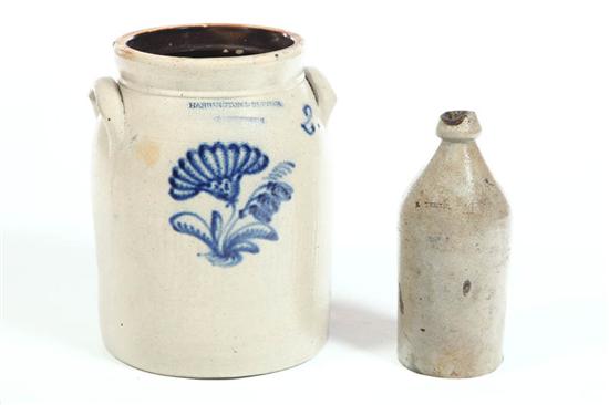 ***TWO PIECES OF STONEWARE. 