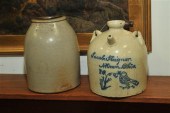 TWO PIECES OF STONEWARE. Ameri