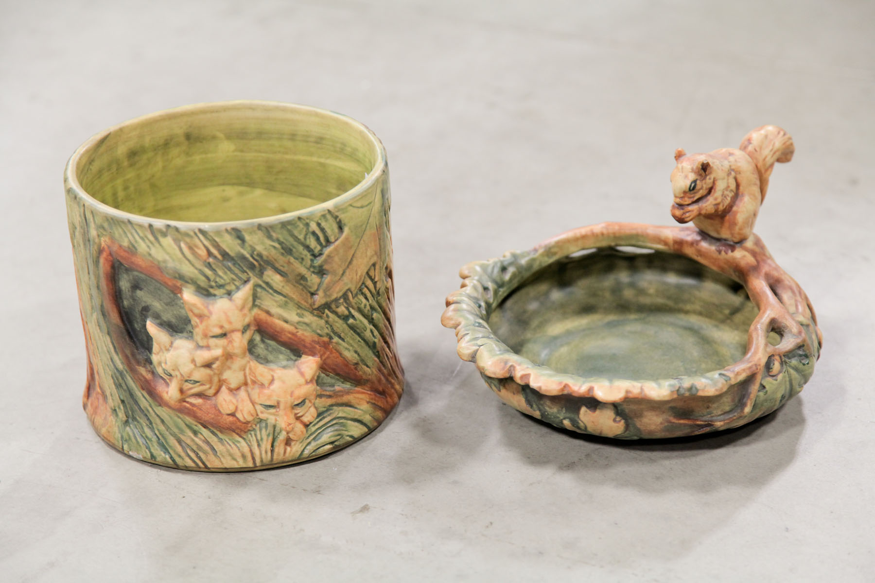 TWO PIECES OF WELLER POTTERY.  Ohio