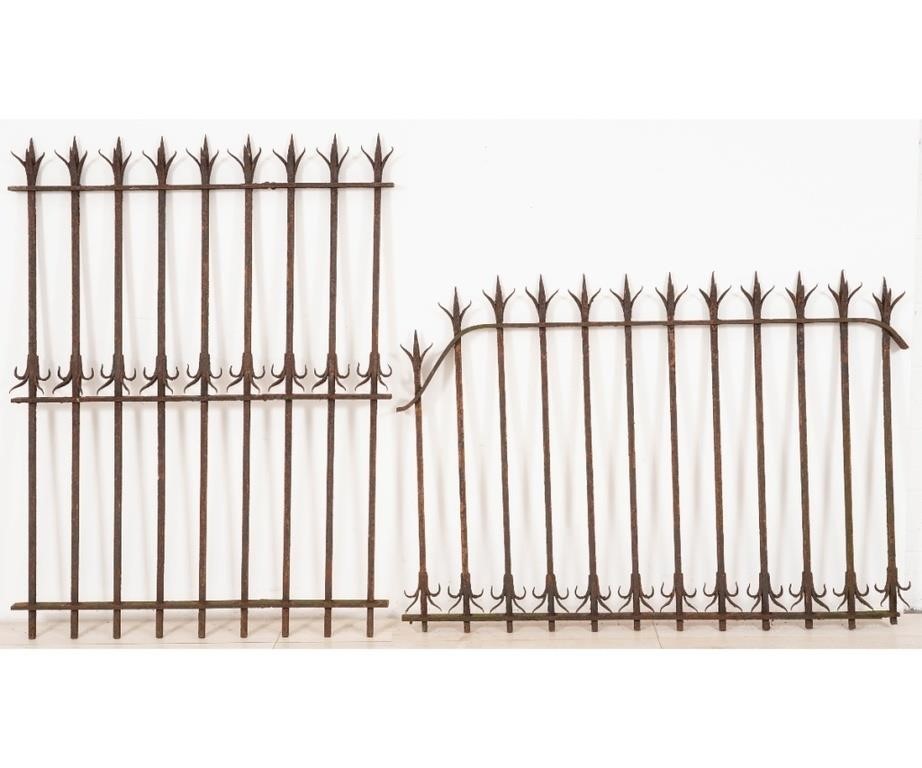 Two pieces of wrought iron