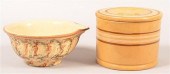 TWO PIECES OF YELLOWWARE POTTE