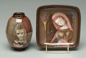Two pieces Polia Pillin potter