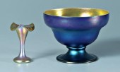 Two pieces Quezel art glass: c