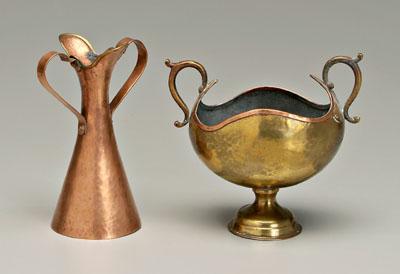 Two pieces Russian brass and