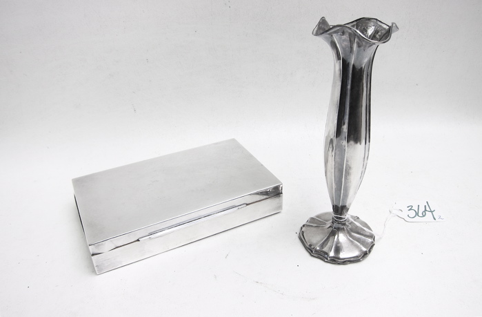 TWO PIECES SILVER HOLLOWWARE:
