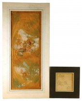 TWO PIECES WITH CHERUBS, A FRE