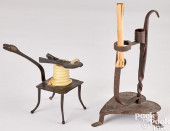 TWO PIECES WROUGHT IRON LIGHTI
