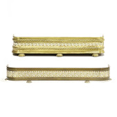 TWO PIERCED BRASS FIRE FENDERS