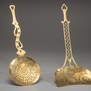Two Pierced Brass Skimmers