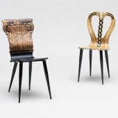 TWO PIERO FORNASETTI PAINTED S