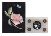 TWO PIETRA DURA PIECES, 20TH C