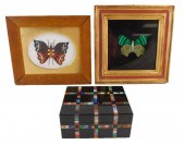TWO PIETRA DURA PLAQUES AND A