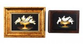 TWO PIETRA DURA PLAQUES, ITALI