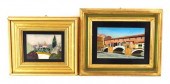 TWO PIETRA DURA PLAQUES, ITALI