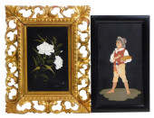 TWO PIETRA DURA PLAQUES, LATE