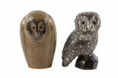 TWO PIGEON FORGE OWL FIGURINES