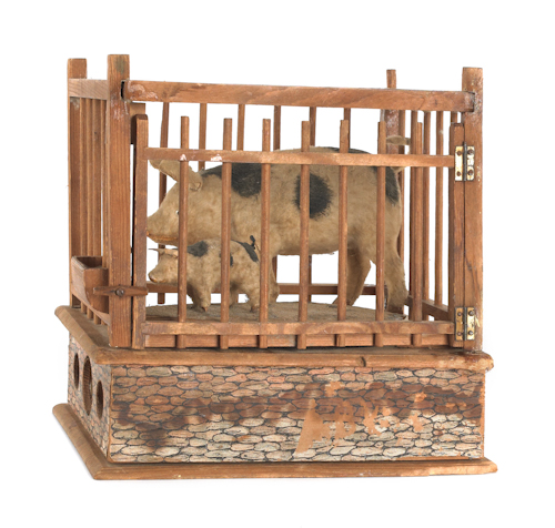 Two Pigs in Pen squeak toys late
