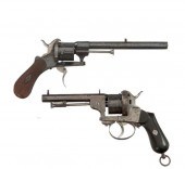 TWO PINFIRE REVOLVERS.  Europe