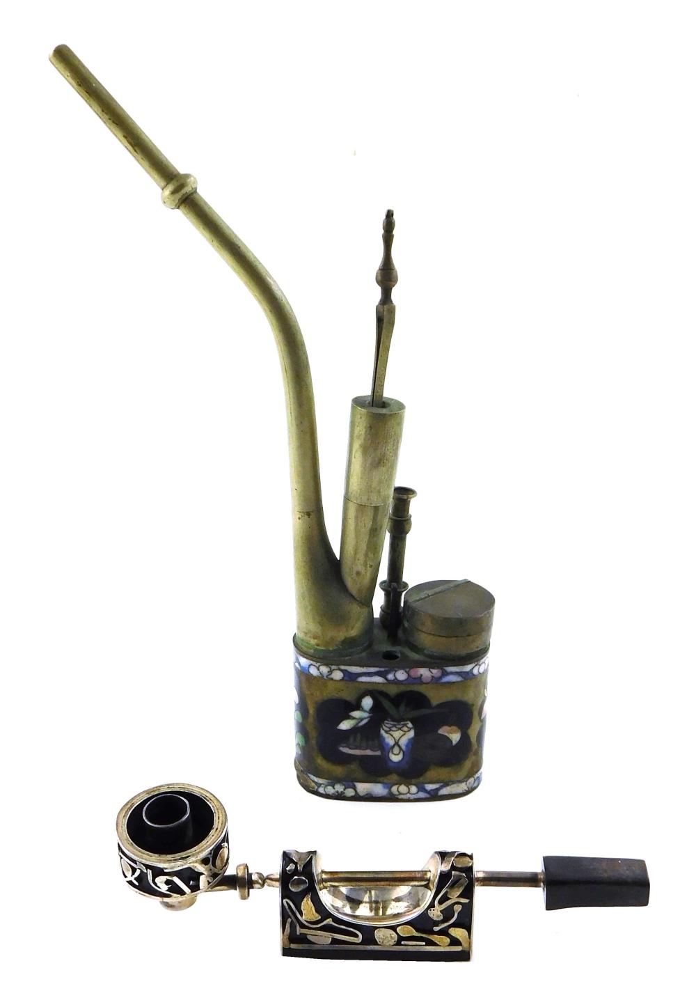 TWO PIPES: ONE CHINESE CLOISONNé