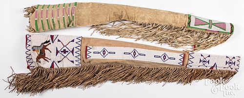 TWO PLAINS INDIAN HIDE RIFLE