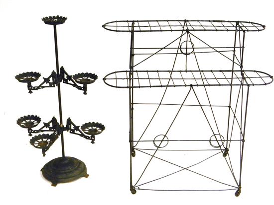 Two plant stands: the first late
