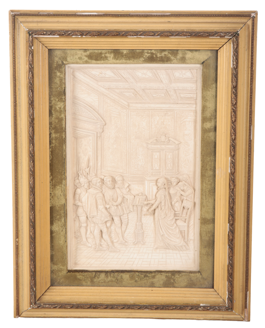 TWO PLASTER RELIEF PANELS 20th