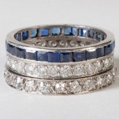 TWO PLATINUM AND DIAMOND BAND