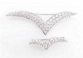 TWO PLATINUM AND DIAMOND 'SEAG