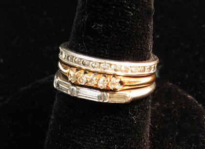 Two platinum and diamond wedding