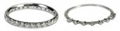 TWO PLATINUM DIAMOND RINGSeter