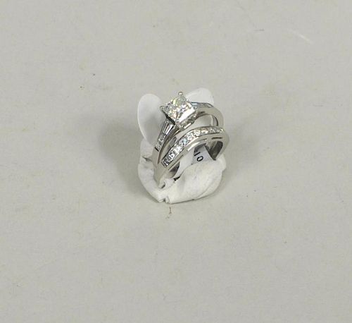 TWO PLATINUM & DIAMOND RINGSTwo