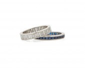 TWO PLATINUM ETERNITY BANDSTwo