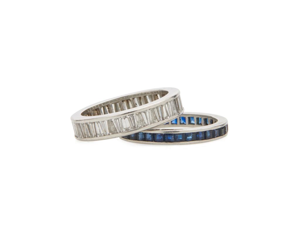 TWO PLATINUM ETERNITY BANDSTwo