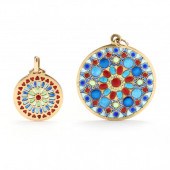 TWO PLIQUE à JOUR PENDANTS Eac
