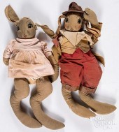 TWO PLUSH RABBITSTwo plush rab