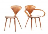 TWO PLYCRAFT MOLDED PLYWOOD CH