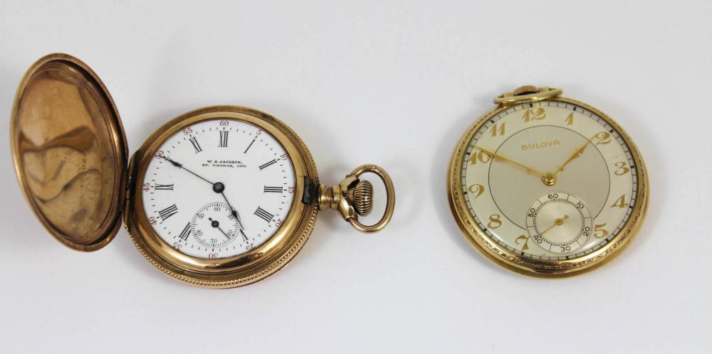 TWO POCKET WATCHES: 1) WALTHAM
