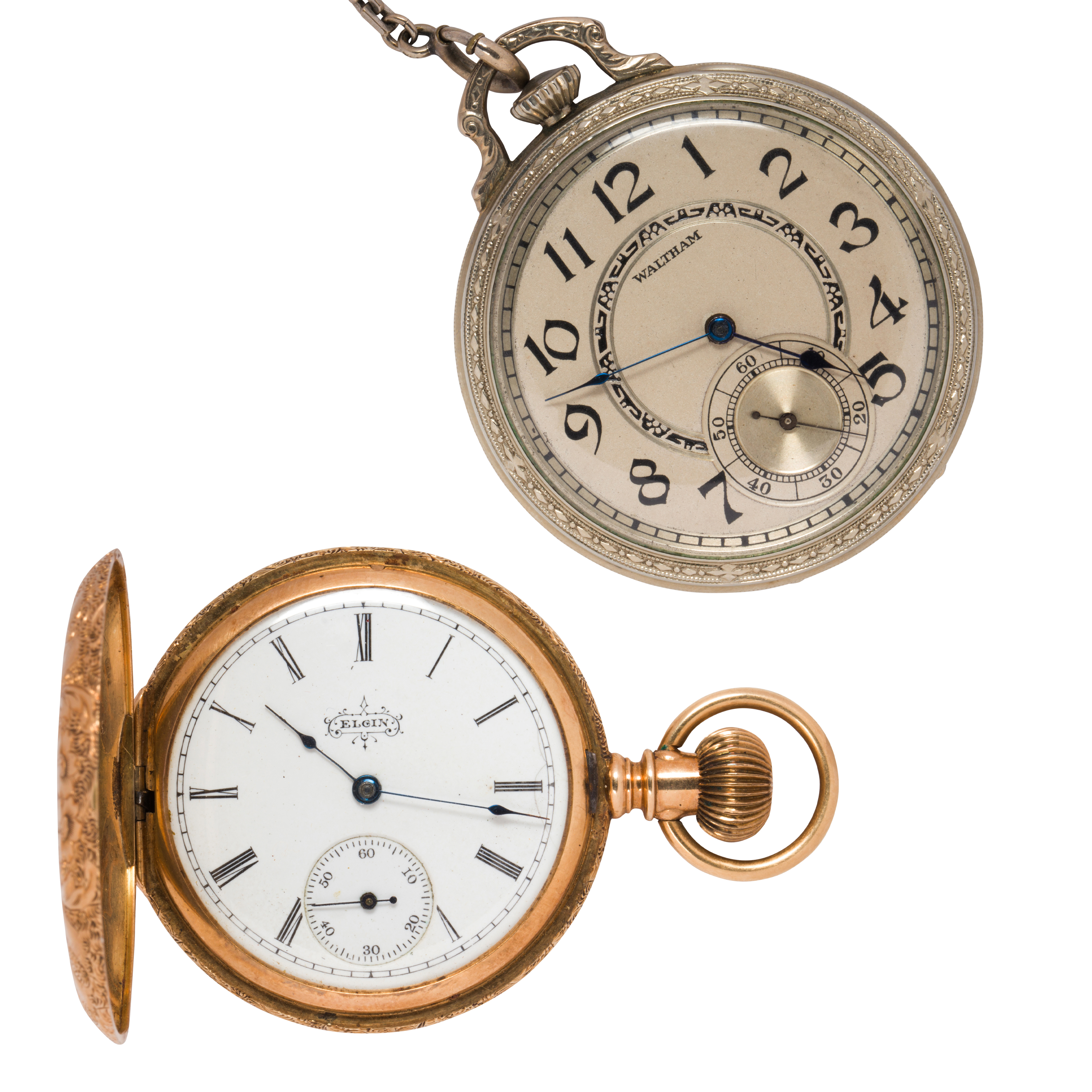 TWO POCKET WATCHES Two pocket