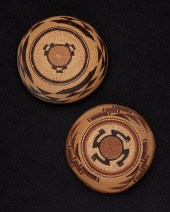 TWO POLYCHROME HUPA / YUROK /