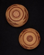 TWO POLYCHROME HUPA / YUROK /