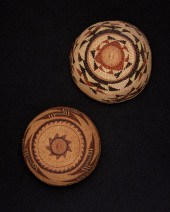 TWO POLYCHROME HUPA / YUROK /